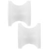 SAFIGLE 2 Pezzi Rullo Guida Ancora per Barca in Nailon Bianco 2x1,7in | Ricambio per Yacht e Vele, Uso Marino in Mare Mosso, Accessorio Kayak Boat