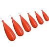 VANZACK 6 Pezzi Casting Plug da Pesca in PVC Arancia, Fishing Practice Casting Plug Riutilizzabile, per Pesca in Acqua Salata e Pratica del Lancio, e Pescatori Professionisti