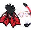 FytStycale Maschera Subacquea con Set Snorkeling Completo Occhiale Vetro Temperato 4mm Boccaglio a Secco con Valvola di Regolabili Aperte Silicone Confortevole, Rosso, L