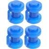 MAGICLULU Tappo per Tubo Cappuccio per Palo Recinzione in Plastica 4 Pezzi per Trampolino Pp Blu, a Forma di Coppa, Facile da Installare, per Uso Domestico Interno Riutilizzabile