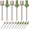 Luxshiny 40 Pezzi Ago di Gonfiaggio per Palloni in Metallo e Plastica | Calcio e Pallavolo, Design Flessibile, Compatibile Molte Pompe, Rapido nel Gonfiaggio