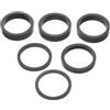 SOLUSTRE 6 Pezzi Distanziali Serie Sterzo Bici in Fibra di Carbonio, Distanziali Attacco Manubrio 2/3/5/8mm, Nero, per Forcella Anteriore, Ciclismo
