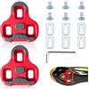Wefaly Weflay - Tacchetti per bicicletta compatibili con pedali Look Keo Bike, 3 fori Grip Blade 2 Max Carbon, set di piastre per bicicletta da corsa, MTB, set di accessori per bicicletta (rosso 9°)
