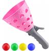 Hellery Gioco a Proiettili per Bambini Set Lancio E Cattura Coppa Manico Grilletto Palline Plastica Leggera Facile da Impugnare Meccanismo Reattivo Adatto per Cortile Parco Spiaggia, Rosa