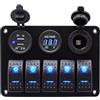 Hohopeti Pannello 3.1a Interruttori 12v 5 Vie 2 Porte USB 24v