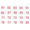 IMUSINICE Pettorali di Gara Numerati 20 Pezzi in Poliestere Cotone | Bianco e Rosso, per Meeting Scolastici e Corse Ippiche, Adatti a Trainer e Istruttori