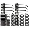 MUCKLILY Tasca Strategica per Zaino, Borsa da Campeggio, Package, in Nylon Nero, per Riporre Piccoli Oggetti e Carte, per Campeggio e Arrampicata, Uomo e Donna