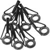VINTORKY Kit di Riparazione Nero Acciaio Inossidabile 40 Pezzi Punta Canna da Pesca Guide per Canna da Pesca Facile da Sostituire e Canne da Traina e Acqua Dolci