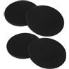 KAILIKETIY 2 Paia Dischi Scorrevoli per Esercizi Pilates, 2 Set, Pp Nero | Forma Arrotondata Pieghevole, Uso Indoor e Ufficio, Coordinazione Arti e Protezione Pavimento