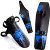 Generic in Bicicletta Colorata di Protezione Parafango Accessori for Biciclette all'aperto Anteriori parafanghi Posteriori Clip-on Quick Release Mountain Bike Dirtboard(Blue)