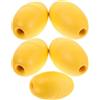 HOMSFOU 5 Pezzi Boa di Ancoraggio Galleggiante in PVC Giallo, Boa Ovale Portatile per Kayak e Barche, Stabilizzatore Maggiore Stabilità per Pontile e Piscina