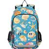 Linnyio Conchiglie Colorate Stelle Marine Blu Zaino Scolastico per Studenti,Zainetti per Bambini e Ragazzi,Ideali per La Scuola Viaggi