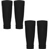 Generic Maniche Parastinchi Calzini a Compressione Elastica di Alta qualità per Allenamenti di Calcio Taglia 38-47 2 Paia (BLACK)