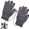 Generico Heated Gloves for Men Adjustable - Touchscreen Non-Slip Knitted Mittens for