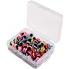 HAKIDZEL Occhi Artificiali da Pesca 8mm in Silicone 100 Pezzi Colore Casuale | Esche e Lavori Creativi, Iris Neri Stampati, Colori Vivaci per Uso Outdoor Colore Casuale