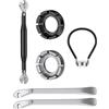 Pawfly Chiavi per Raggi Bici Kit Strumenti con 2 Levagomme Attrezzi per Registrazione Cerchi Set Correzione Cerchioni Kit Riparazione Bici 6 Pezzi