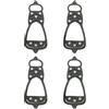 IWOWHERO 4 Pezzi Copriscarpe Ramponi Antiscivolo Outdoor Size35-40 Nero