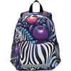 Linnyio Animale Zebra Bianco Nero Zainetto per L'asilo 3-8 Anni,Zaino Scolastico per Bambini e Bimbi Piccoli,Motivo Cartone Animato