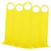 Luxshiny 5 Pezzi Supporto per Dischi da Calcio, Porta Dischi da Allenamento, Supporto per Coni Marcatori, PVC Giallo Maniglia, Facile da Trasportare, per Skateboard e attività All'aperto