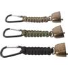 PRETYZOOM 3 Pezzi Campanello per Orso in Lega di Alluminio con Corda Intrecciata e Moschettone Portachiavi, Allarme Portatile per Trekking e Backpacking Sicuro
