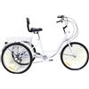 VOPLIVAT Triciclo for adulti da 24 pollici, 3 ruote, 7 velocità(White)