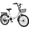 WOLWES Bicicletta pieghevole Bicicletta pieghevole a 6 velocità per adulti Bicicletta per pendolarismo, biciclette da città in acciaio ad alto tenore di carbonio per adulti Uomini Donne B,20in