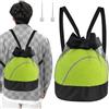 DAVIDJAMESCLARKE Rete da pallone, da calcio, Sacca da Pallone e Rete da Calcio, in rete, multiuso, per sport, spiaggia, palestra, zaino, portatile, per pallacanestro, tennis, pallavolo, con 2 aghi