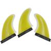 LOVIVER da Surf Pinna Thruster Due Linguette Tavola da Surf Pinna Composta Design Idrodinamico con Base a Doppia Linguetta per velocità E Controllo Adatte a, Giallo, G3/S