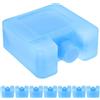 AKOOSY Blocchi Congelatori Quadrati 8 Pezzi Blu in Plastico | Ghiaccini Piccoli per Borsa Frigo, Ghiaccetti Freezer Riutilizzabili, Vacanze Estive e Uso Casa Ufficio