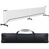 Hellery Rete Pickleball Rete da Allenamento Rete da Gioco Regolare Rete Portatile Telaio Stabile con Supporti Antiscivolo E Borsa Compatta Adatta per Scuole, Bianco, Rete Con Ruote