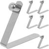 Abaodam 6 Pezzi Clip a Molla a Pulsante per Asta Telescopica V a Molla | Acciaio al Manganese Nichelato, Fissaggio Bloccante Versatile, per Kayak Paddle e Canoe Paddles
