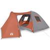 QJBSAVVA Tenda Familiare a Cupola 6 Persone Arancione per Campeggio