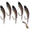 Yhsioaklo Esche da pesca per spigola | Maschere di design con mosche finte da 5 pezzi | Esche da pesca sul lago per uomini Principianti Amanti Trota Pesce gatto Barca Traina Stagno Ruscello Acqua dolce