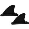 AUTSUPPL Pinna a Inserimento Grande per Surfboard e Paddle Board, Nero | 2 Set in Plastica, Installazione Rapida, Profilo a Pesce, per Sup e Tavole da Surf
