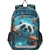 Linnyio Panda Aerei Volanti Sky Zaino Scolastico per Studenti,Zainetti per Bambini e Ragazzi,Ideali per La Scuola Viaggi