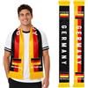 Sunshine smile Sciarpa per tifosi della Germania 2026, 155 x 15 cm, sciarpa lavorata a maglia, per visite allo stadio e supporto della squadra nazionale