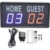 BONKZEBU Orologio Elettronico per Custode del Punteggio, Tabellone Segnapunti Digitale a LED di Grandi Dimensioni, Numeri Rosso Blu per Basket, Pallavolo, Baseball, Badminton, Cornhole (Spina europea)