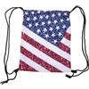 Ciieeo Zaino Sportivo con Stampa Bandiera Americana Oxford con Chiusura a Coulisse, Design Unico per Avventure All'aperto