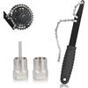 nutmanel Kit Attrezzi Bici, Kit Catena Bici Frusta con Frusta per Catena/Bici Chiave Pacco Pignoni/Estrattore Ruota Libera, Attrezzi di Rimozione, Kit Attrezzi Bici Corsa/MTB Kit Catena Bici