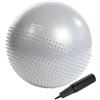 HMS YB03N - Palla da ginnastica, 65 cm, grigio chiaro, con gommini massaggianti, in PVC | Tecnologia anti-scoppio, massimo portata 250 kg, pompa per palloni, superficie antiscivolo, fitness, yoga, pilates
