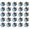 Alasum 25 Pezzi Punte per Stecca da Biliardo Avvitabili Punta per Stecca da Biliardo Sostituibile in Cuoio Blu Resistente Facile da Installare