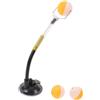 WRITWAA Allenatore di Ping Pong a Ventosa, Dispositivo di Allenamento per Tennis da Tavolo, Nero, PVC e Lega di Alluminio, Altezza e Angolo Regolabili, Pratica in Solitaria