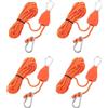 SZYILIDA Set di Cricchetto di Corda, Puleggia Ratchets, Ganci a Cricchetto per Corda, Gancio Puleggia Corda Regolabili, Cinghia a Cricchetto per Grow Light Piante, con Moschettoni