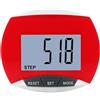 PQLXJJYUR Contapassi A Clip Funzionamento Semplice For Camminata E Corsa Con Calorie Bruciate Conteggio Dei Passi Preciso E Facile Da Leggere(Red)