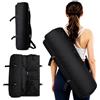 shengxinym Borsa Porta Tappetino Yoga, Spallacci Regolabili Custodia Tappetino Yoga con Tasche Multiple e Scomparto Umido per Uomo e Donna Uscire Viaggio Fitness, Pieghevole, Nero