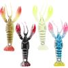 DRESSOOS 4 Pezzi Esca Artificiale a Forma di Astice 95mm in Silicone | Soft Lure Portatile, Adatta alla Pesca in Acqua Dolciastre, Accessorio da 95mm Struttura Morbida