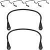 HANABASS 6 Pezzi Kit Staffa Angolare per Tavolo da Biliardo, Supporto Tasca in Plastica Nero, Installazione Facile, per Staffa e Tavolo da Biliardo, Uso Domestico e Bar