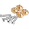 BELLIFFY 4 Set Viti in Ottone M6 con Dado a Farfalla e Rondelle per Tavola da Surf e Kayak, Connessione Stabile e Precisione per attività Acquatiche e Modifiche