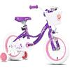 JOYSTAR Bicicletta per bambini da 12 pollici, per bambini da 2 a 4 anni, con ruote di supporto e freno a mano, per bambini da 2 a 4 anni, colore: viola