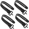 HANABASS 4 Pezzi Cinghia da Sci Regolabile per Snowboard Nera 30cm in TPU